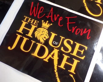 We Are from The House of Judah Iron On Patch