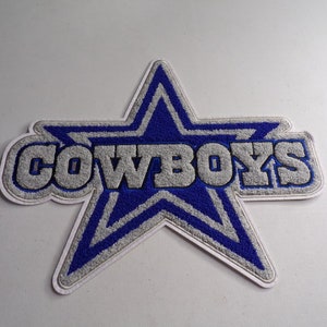 DALLAS COWBOYS EMBROIDERED IRON ON PATCH 3” DIAMETER - FREE SHIPPING 