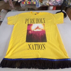 Pure Holy Nation Yellow Shirt Black Fringes