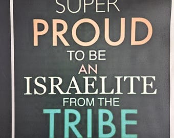 Súper orgulloso de ser israelita de la tribu de Judá. Estampado termoadhesivo.