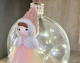 Pink Fairy Princess Fairy Lights Bottle