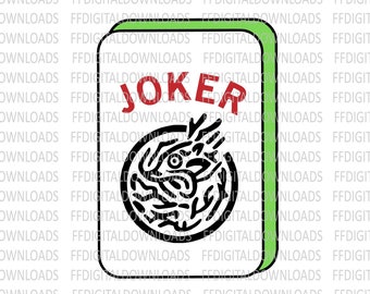 Mahjong Joker SVG -Mahjong PNG - Mahjong Svg - Instant Download -DTG -Sublimation  - Mahjong Printable - Joker - Diy Mahjong Gift