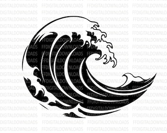 Waves SVg, Ocean Waves SVG, Ocean SVG, Sea Svg, Sea Waves Svg, Beach Svg, Swimming Svg,  Cricut, Cricut, Cut File, Clipart, Digital Download