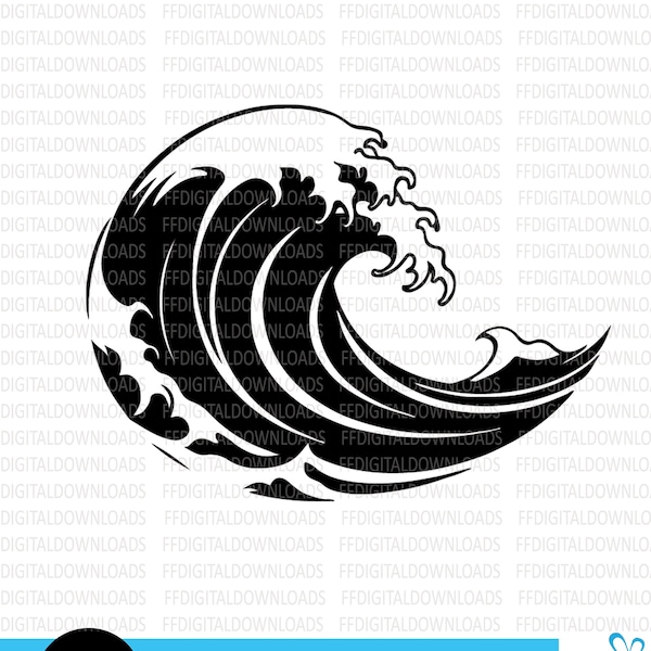 Waves SVg, Ocean Waves SVG, Ocean SVG, Sea Svg, Sea Waves Svg, Beach Svg, Swimming Svg,  Cricut, Cricut, Cut File, Clipart, Digital Download