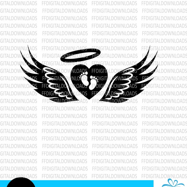 Baby Memorial SVG  - Memorial SVG - Baby Loss  - In Loving Memory SVG - png - Vector - Baby svg - Baby Memorial Download - Angel Wings