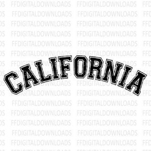 California SVG, California PNG, California Shirt Design, California Varsity, Cricut, Cut File, Clipart, Digital Download