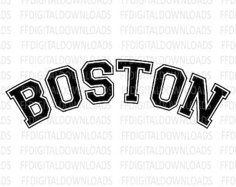 Boston SVG, Boston PNG, Boston Shirt Design, Boston Shirt SVG, Boston Varsity Design, Cricut, Cut File, Clipart, Digital Download
