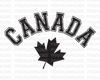 Canada SVG, Canada PNG, Canada Shirt Design, Canada Shirt SVG, Canada with Maple Leaf, Cricut, Cut File, Clipart, Digital Download