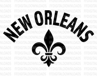 New Orleans SVG, New Orleans PNG, New Orleans Shirt Design, New Orleans Fleur De Lis, Cricut, Cut File, Clipart, Digital Download