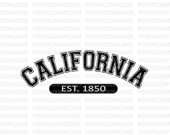 California SVG, California PNG, California Shirt Design, California Gift, California, Varsity, Cricut, Cut File, Clipart, Digital Download