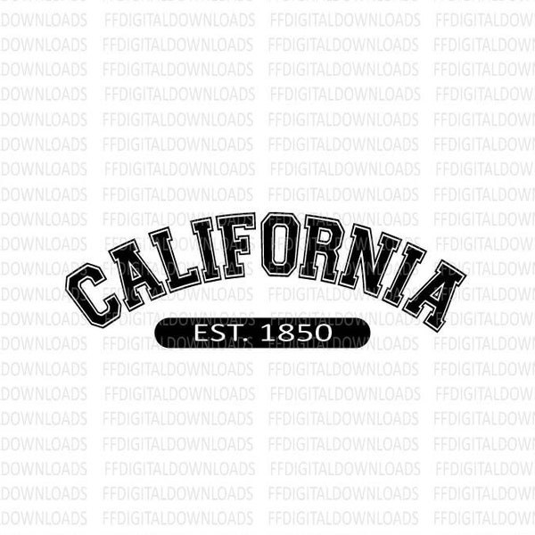 California SVG, California PNG, California Shirt Design, California Gift, California, Varsity, Cricut, Cut File, Clipart, Digital Download