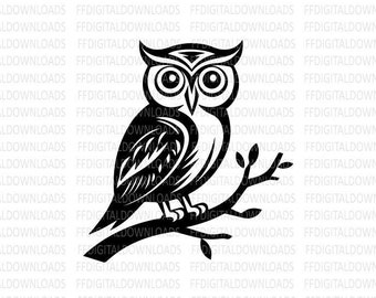 Owl SVG, Owl PNG, Owl Clipart, Owl Vector, Owl Silhouette, Jpg, EPS, Cricut, Cut File, Clipart, Digital Download