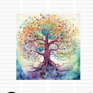 Tree of life Design, Tree of Life JPG, Watercolor tree of life, Tree of life Clipart, Sublimation, Printable Download, Digital, #103A