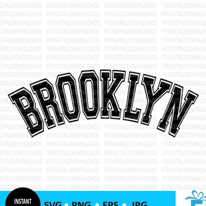 Brooklyn SVG, Brooklyn PNG, Design maglietta Brooklyn, Brooklyn New York SVG, Regalo Brooklyn, Cricut, File di taglio, Clipart, Download digitale