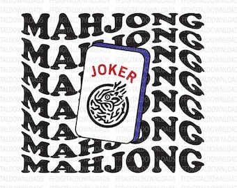 Mahjong PNG, Mahjong Joker PNG, Mahjong staplad vågig, Mahjong-nedladdning, DTG, Mahjong diy, Mahjong-sublimering, Mahjong-utskrivbar