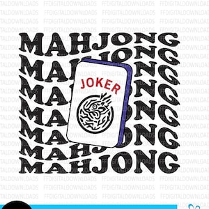 Mahjong PNG, Mahjong Joker PNG, Mahjong Stacked Wavy, Mahjong Download , DTG, Mahjong diy,  Mahjong Sublimation, Mahjong Printable