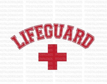 Lifeguard SVG, Lifeguard Design, Lifeguard shirt SVG, Jpg, Lifeguard Shirt Design, Varsity, Cricut, Cut File, Clipart, Digital Download