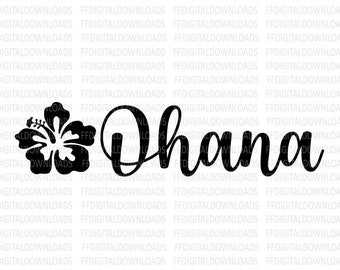 Ohana SVG, Hibiscus flower svg. Hawaiian flower svg, ohana means family svg, Ohana flower Ohana shirt SVG, Jpg, Ohana Shirt Design SVG