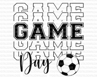 Matchdag Svg, Matchdagsvibbar Svg, Fotbollströja Svg, Fotbollssäsong Svg-filer för Cricut, Klipp Silhuett Fil Svg, Png, Eps, Digital Nedladdning