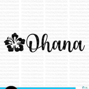 Ohana SVG, fiore di ibisco svg. Fiore hawaiano svg, ohana significa famiglia svg, fiore Ohana Ohana shirt SVG, Jpg, Ohana Shirt Design SVG