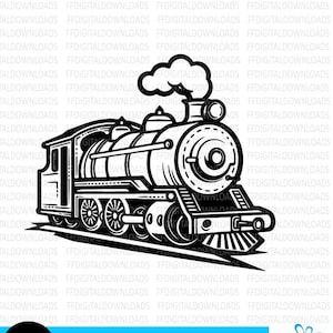 Tren SVG, Tren PNG, Locomotora svg, maqueta de tren svg, clipart de tren, vector de tren, Jpg, Cricut, Archivo de corte, Clipart, Descarga digital