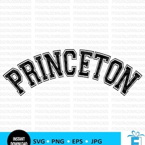 Princeton SVG, Princeton PNG, diseño de camiseta de Princeton, Princeton Nueva Jersey, regalo de Princeton, Cricut, archivo de corte, clipart, descarga digital