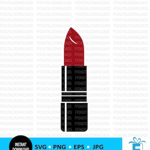 Lipstick SVG, Lipstick PNG, Lipstick Clipart, makeup svg, Lipstick Vector, Cricut, Cut File, Clipart, Digital Download