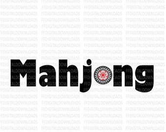Mahjong svg, Mahjong PNG, jpg, mahjong shirt design, Mahjong with one dot, Digital Download, Cut File, mahjong clip art, cricut file