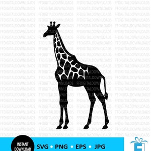 Giraffe SVG, Giraffe PNG, Giraffe Clipart, Giraffe Design, Giraffe Silhouette, Vector, EPS, Cricut, Cut File, Clipart, Digital Download