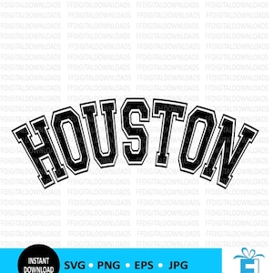 Houston SVG, Houston PNG, Houston Shirt Design, Houston Vector, Houston Silhouette, Cricut, Cut File, Clipart, Digital Download