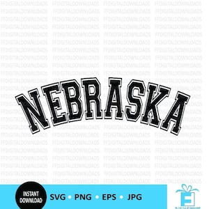 Nebraska SVG, Nebraska PNG, Nebraska Shirt Design, Nebraska silhueta, Nebraska Vector, Cricut, Arquivo de corte, Clipart, Download digital