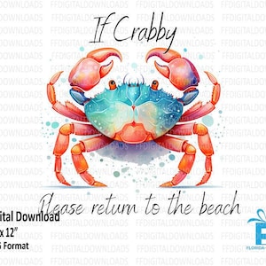 Krabbe PNG, Krabbe Clipart, wenn Crabby bitte zum Strand zurückkehrt, lustige Krabbe Png, Sublimation, druckbar, digitaler Download, #4019