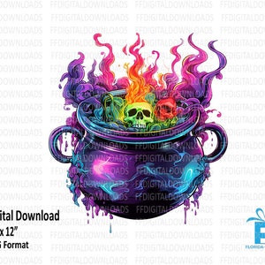 Witch Cauldron PNG, Witch Cauldron Clipart, Witch Cauldron Digital Png, Halloween Clipart, Sublimation, Printable, Digital Download, #4143