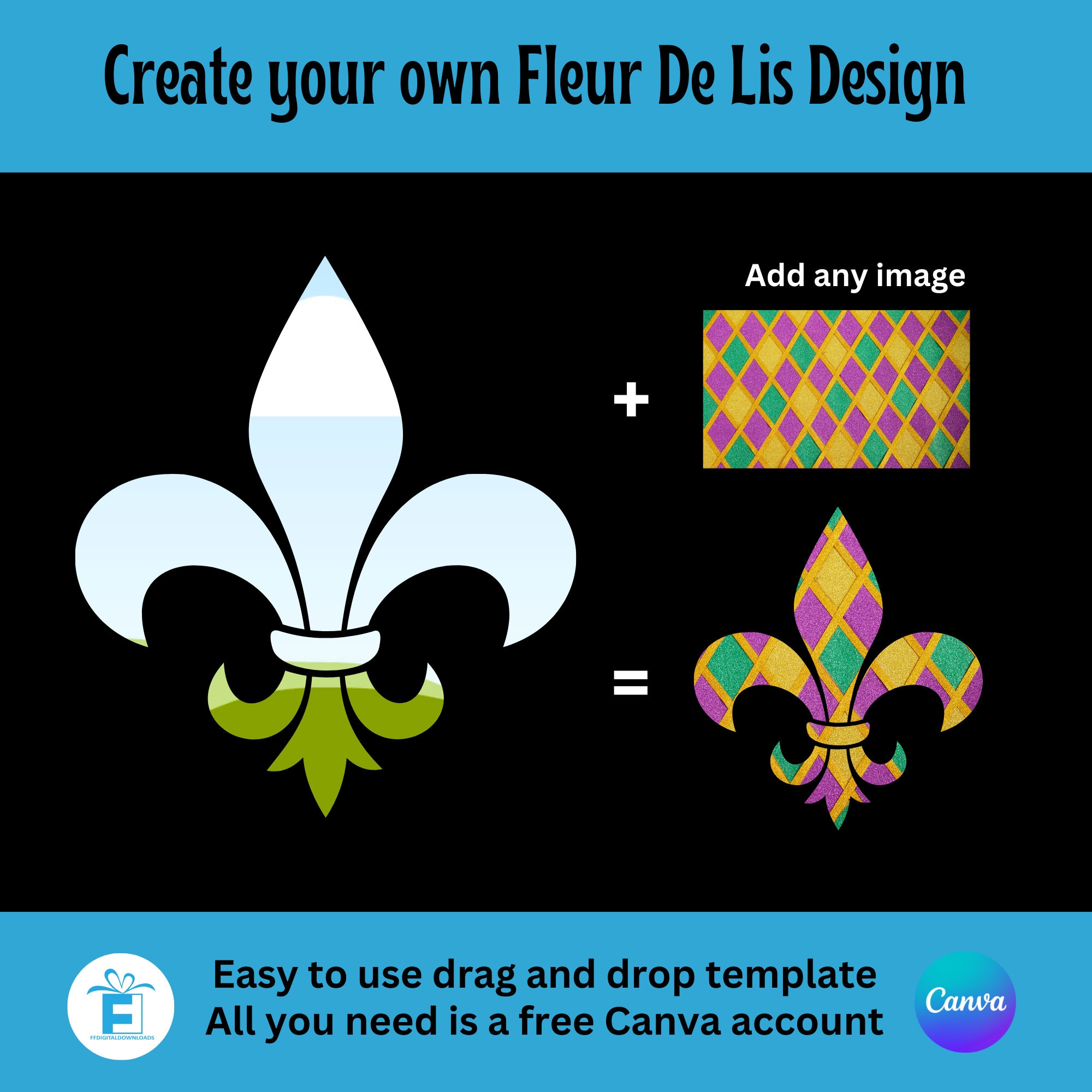 fleur-de-lis-canva-frame-drag-and-drop-editable-canva-template-sublimation-fleur-de-lis-clipart-create-your-own-fleur-de-lis-clipart-etsy