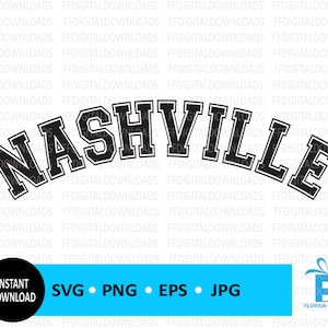 Nashville SVG, Nashville PNG, Nashville clipart, Nashville shirt Design, Nashville vector, Cricut, gesneden bestand, clipart, digitale download