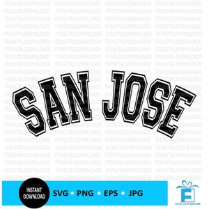 San Jose SVG, San Jose PNG, San Jose Shirt Design, San Jose Vector, San Jose California, Cricut, Cut File, Clipart, Digital Download