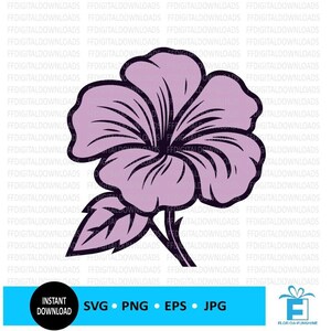 Pétunia SVG, pétunia PNG, Clipart fleur de pétunia, Silhouette de pétunia, vecteur de pétunia, EPS, Cricut, couper fichier, Clipart, téléchargement numérique