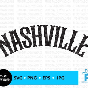 Nashville SVG, Nashville PNG, Nashville clipart, Nashville shirt Design, Nashville vector, Cricut, gesneden bestand, clipart, digitale download