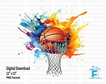 Basketball Clipart, Basketball PNG, Basketball Design Png, Basketball Digital Clipart, Sublimation, Printable, Digital Download, #4078