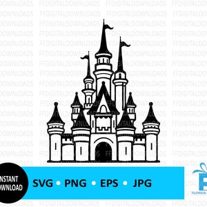 Castle SVG, Princess Castle PNG, Princess Castle Clipart, Princess castle svg, Castle Vector, Cricut, Cut File, Clipart, Digital Download