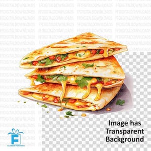 Puede incluir: Una pila de tres quesadillas doradas con queso derretido y cebollas verdes, rociadas con una salsa amarilla.