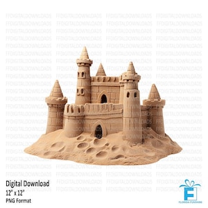 Sand Burg Clipart, Sand Burg PNG, Sand Burg Clipart, Sand Burg Bild, Sublimation, bedruckbar, digitaler Download, #5617