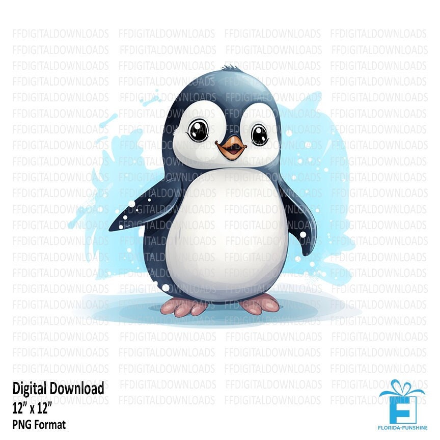 Pinguin Clipart, Pinguin PNG, niedlicher Pinguin, Aquarell Pinguin,  Sublimation Schildkröte, druckbare Pinguin, digitaler Download, 0177 -  .de