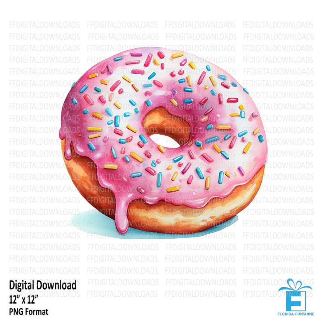 Sprinkle Donut Clipart, Sprinkle Donut PNG, Donut, Pink Sprinkle Donut