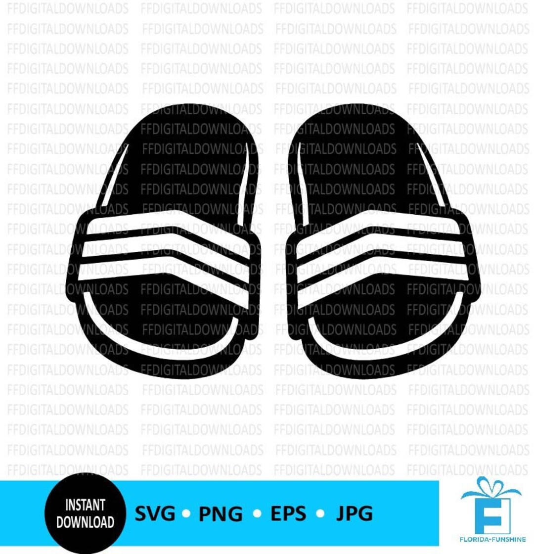 Slides SVG, Beach Shoes, Flip Flop SVG, Water Shoes, Slides, Jpg