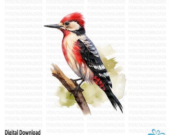 Woodpecker Clipart, Woodpecker PNG, Woodpecker Image, Printable Woodpecker, Sublimation, Bird clipart, Printable, Digital Download, #5250