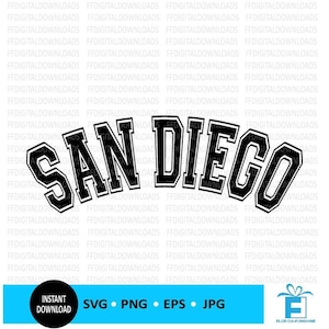 San Diego SVG, San Diego PNG, San Diego Shirt Design, San Diego Vector, San Diego California, Cricut, Cut File, Clipart, Digital Download