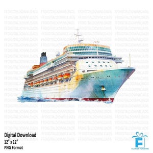 Cruise Ship png, Cruise Ship clipart, Vacation png, Cruise Shirt Design, DTG, Sublimation, Printable art, Digital download