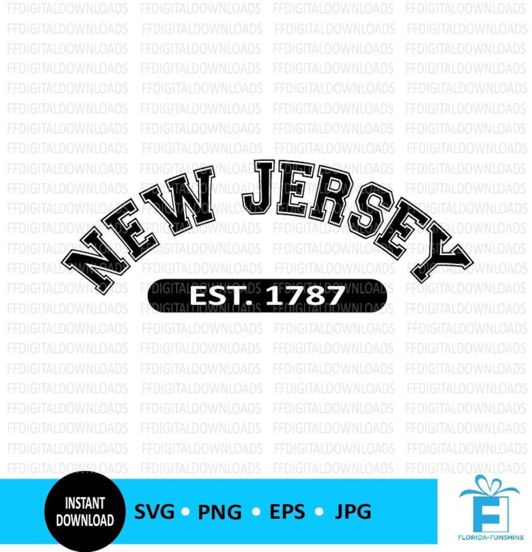 New Jersey SVG, New Jersey PNG, New Jersey Shirt Design, New Jersey Est 1787, New Jersey, Cricut