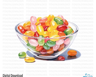 Jellybeans Clipart, Jellybeans PNG, Jellybeans Bild, Jellybeans digitale Clipart, Sublimation, bedruckbar, digitaler Download, #5453